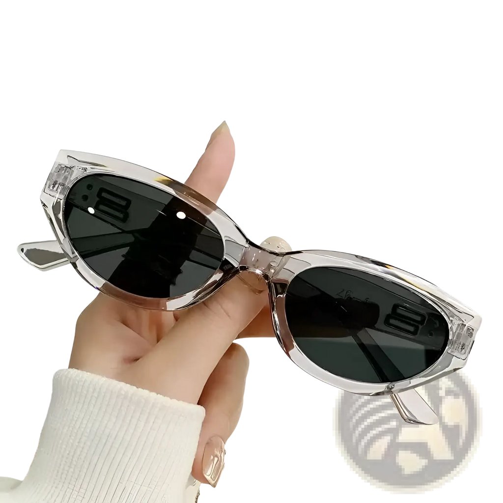 Retro Cat Eye Uv400 Sunglasses with Glossy Modern Frames