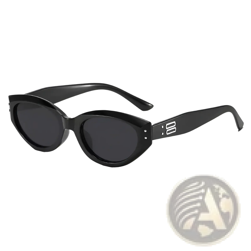 Retro Cat Eye Uv400 Sunglasses with Glossy Modern Frames