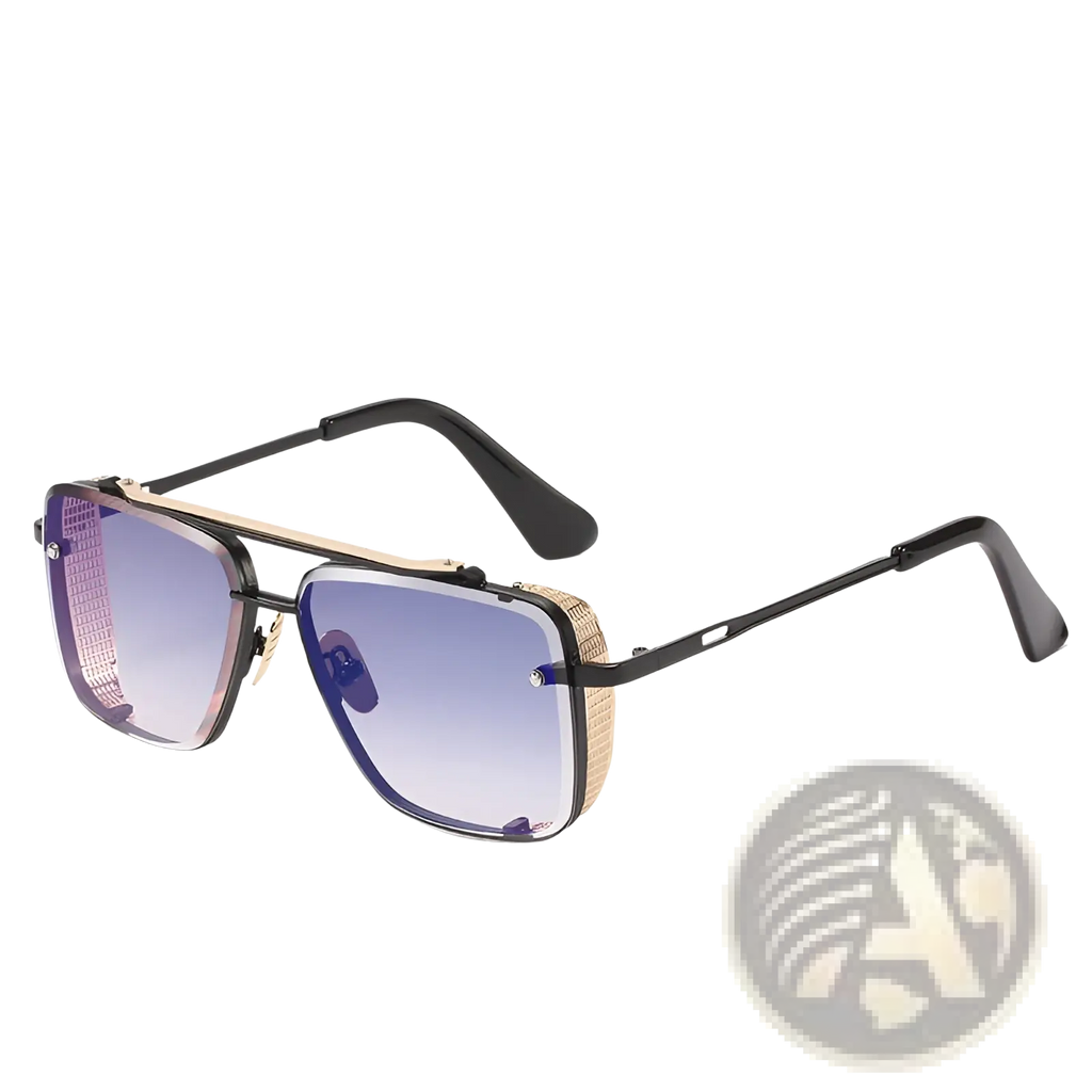 Retro Metal Mesh Aviator Sunglasses with Uv400 Lenses