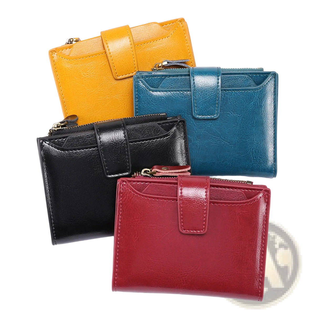 Rfid Leather Wallet with Zipper and Anti Theft Feature