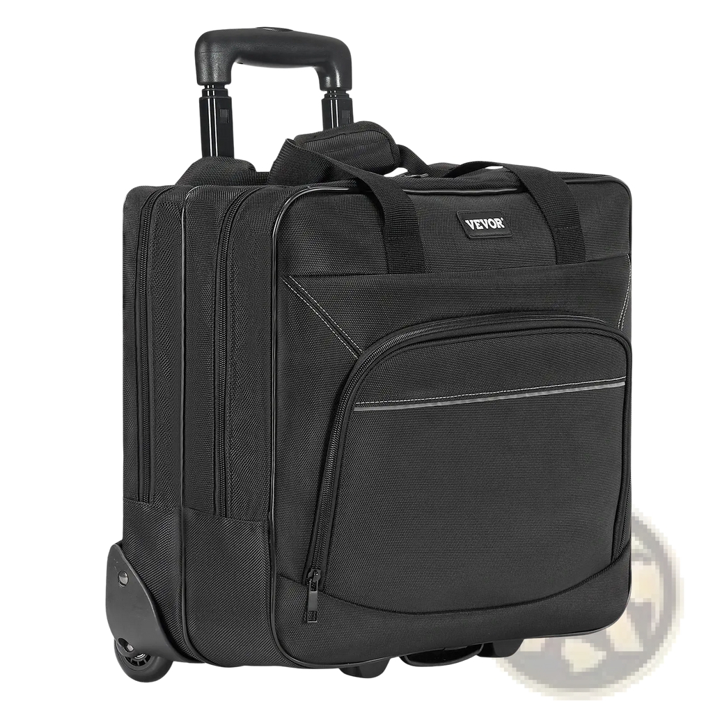 Rolling Laptop Bag 15.6 Inch Wheeled Briefcase Black