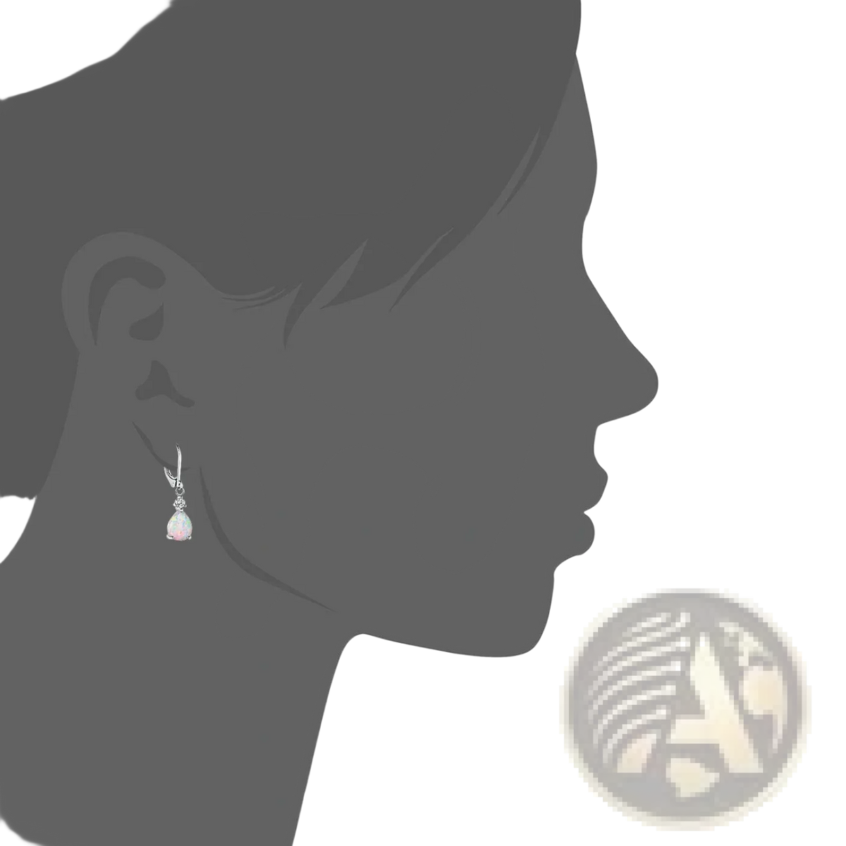Rose Gold Opal Teardrop Earrings with Diamond Accents