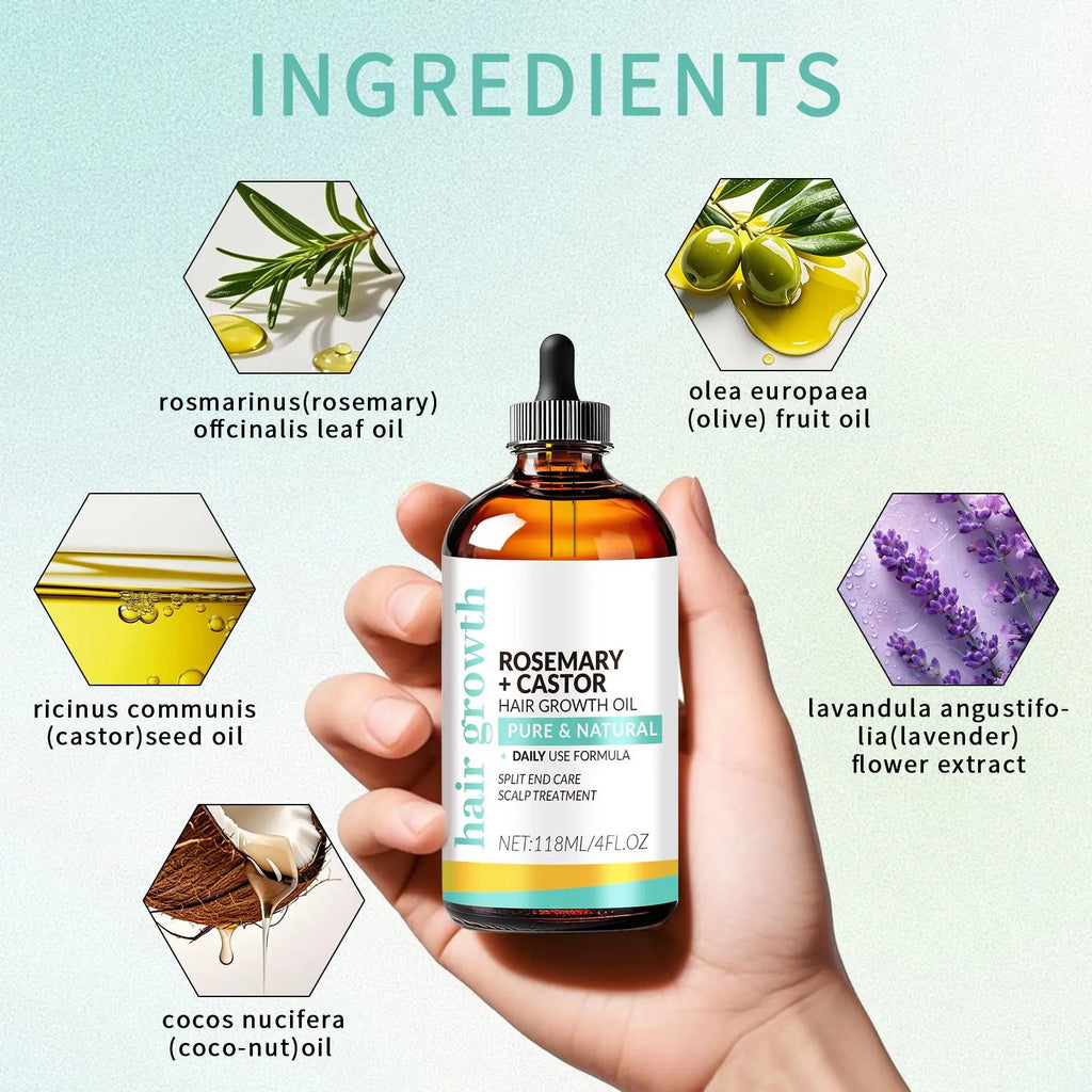 Rosemary Castor Hair Growth Oil 118ml Treatment
