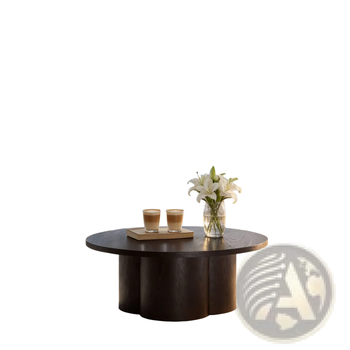 Round Coffee Table Modern Accent Tea Table For Bedroom Living Room Office Apartment