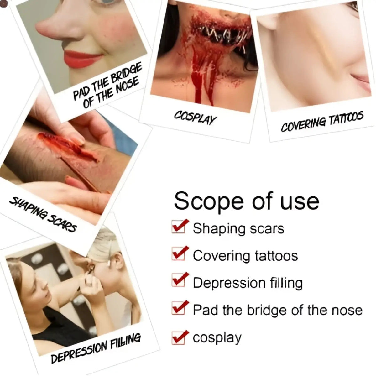 Sfx Makeup Kit for Realistic Halloween Scars and Wounds