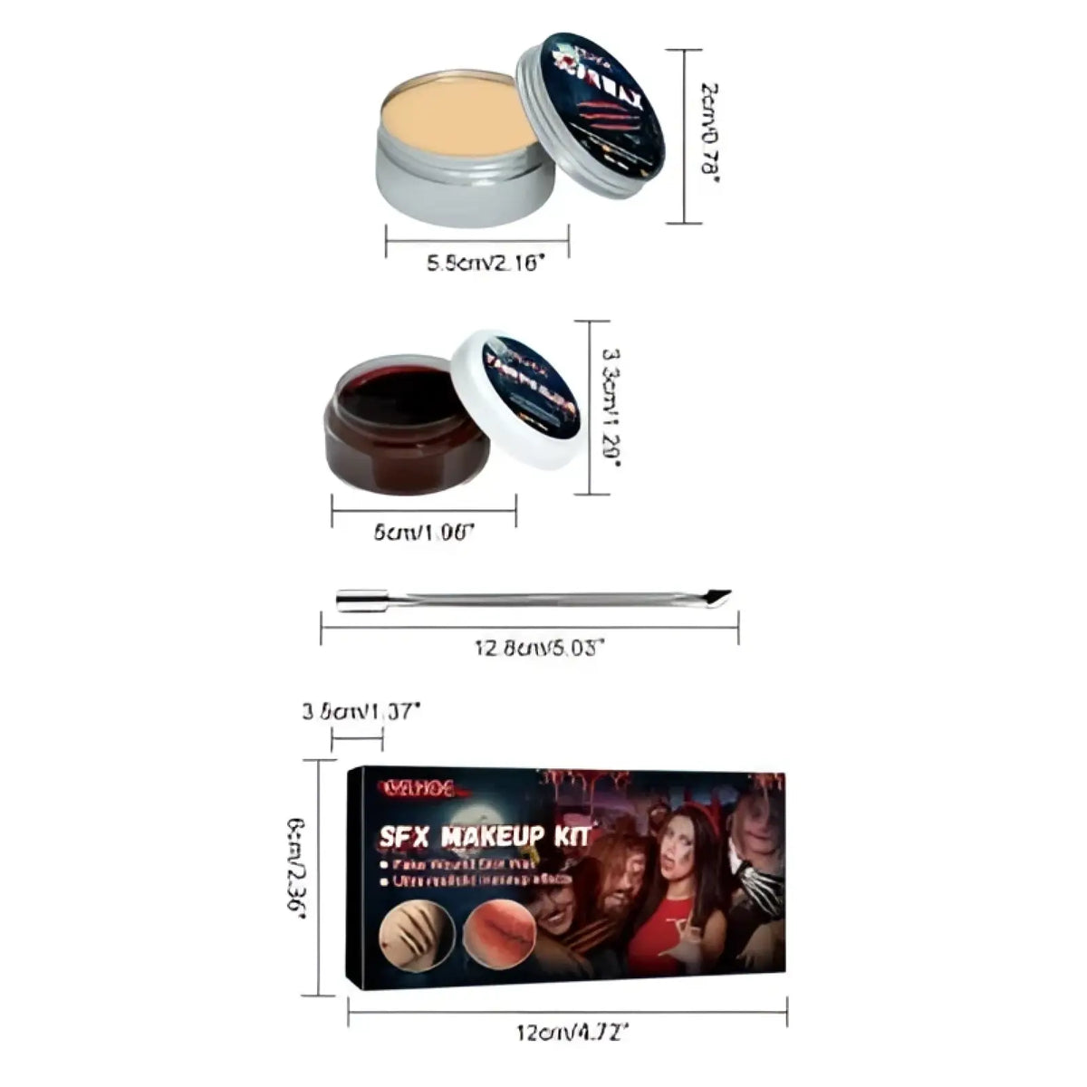 Sfx Makeup Kit for Realistic Halloween Scars and Wounds