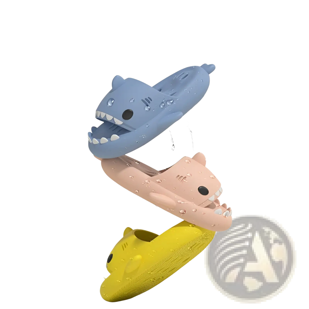 Shark Slippers Quick Dry Non Slip Shower Slides