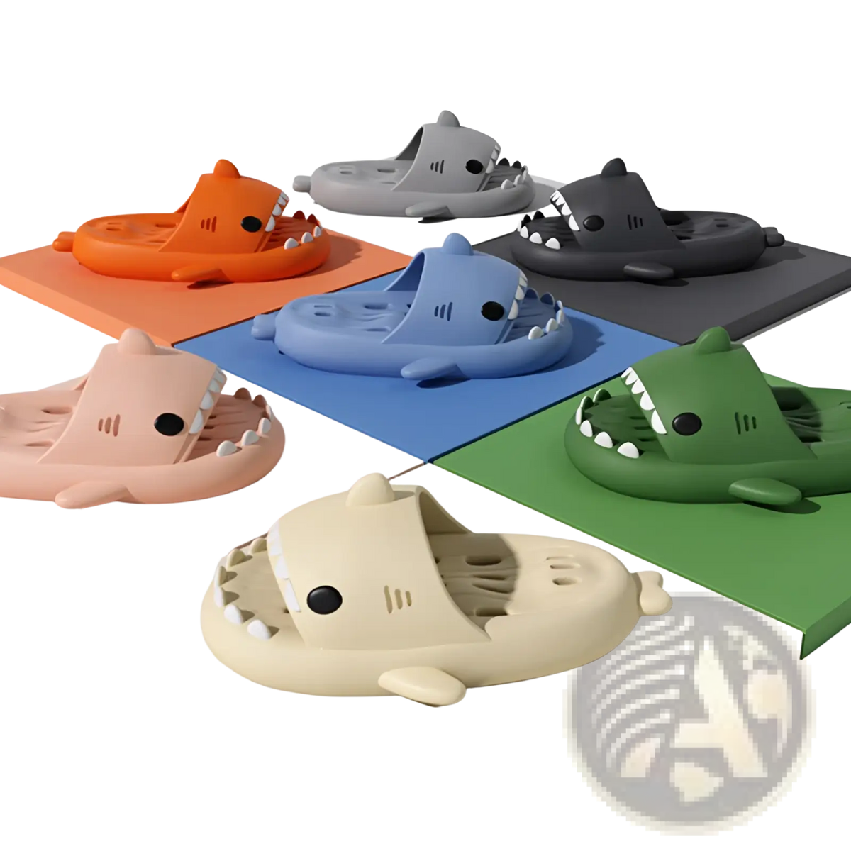 Shark Slippers Quick Dry Non Slip Shower Slides