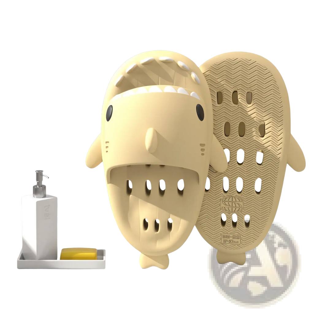 Shark Slippers Quick Dry Non Slip Shower Slides