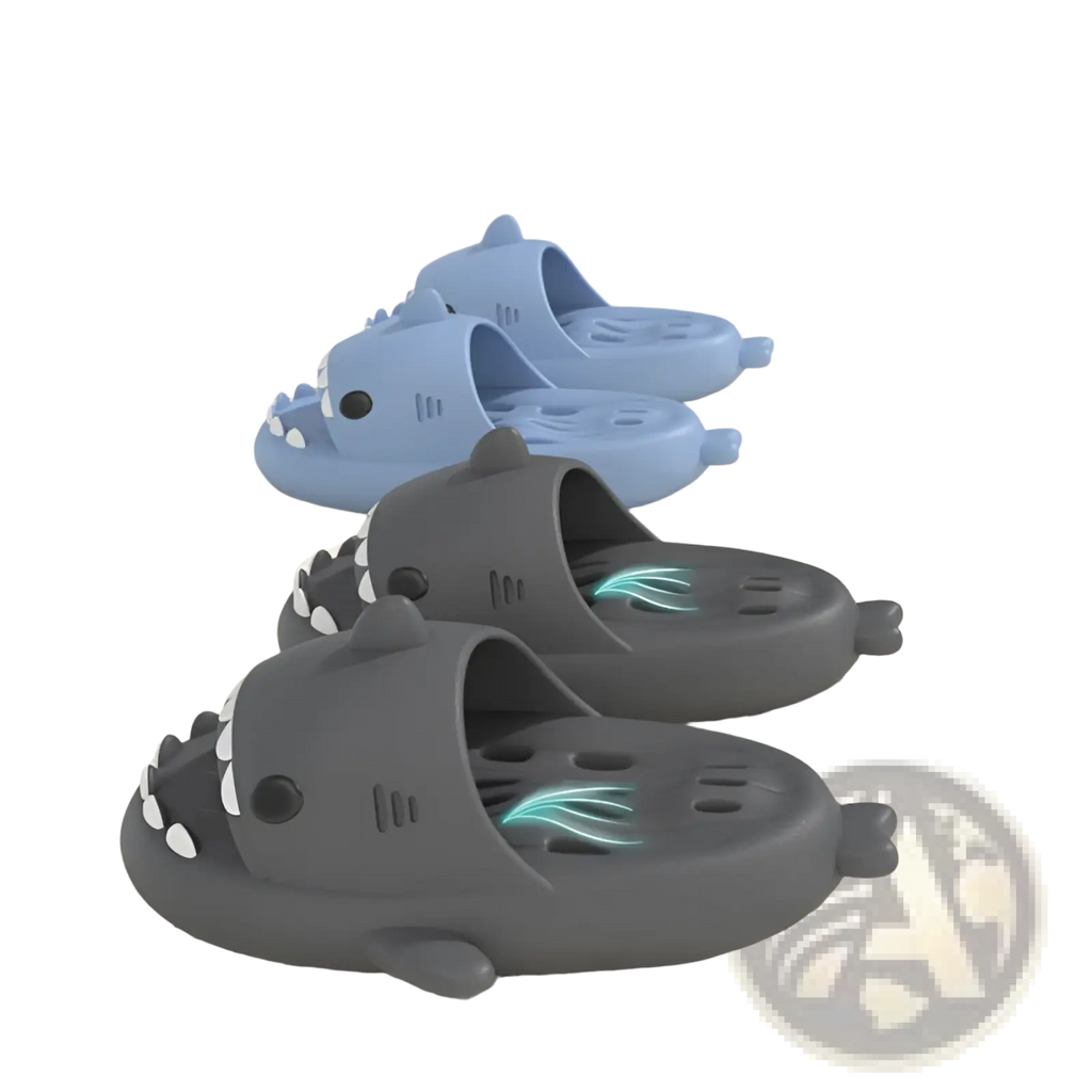 Shark Slippers Quick Dry Non Slip Shower Slides