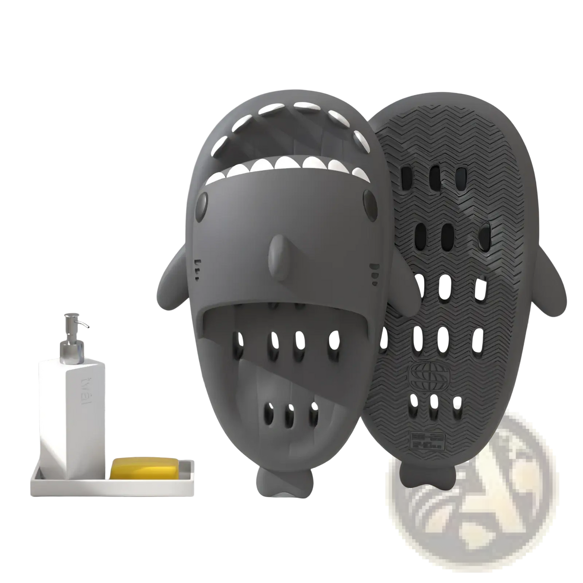 Shark Slippers Quick Dry Non Slip Shower Slides