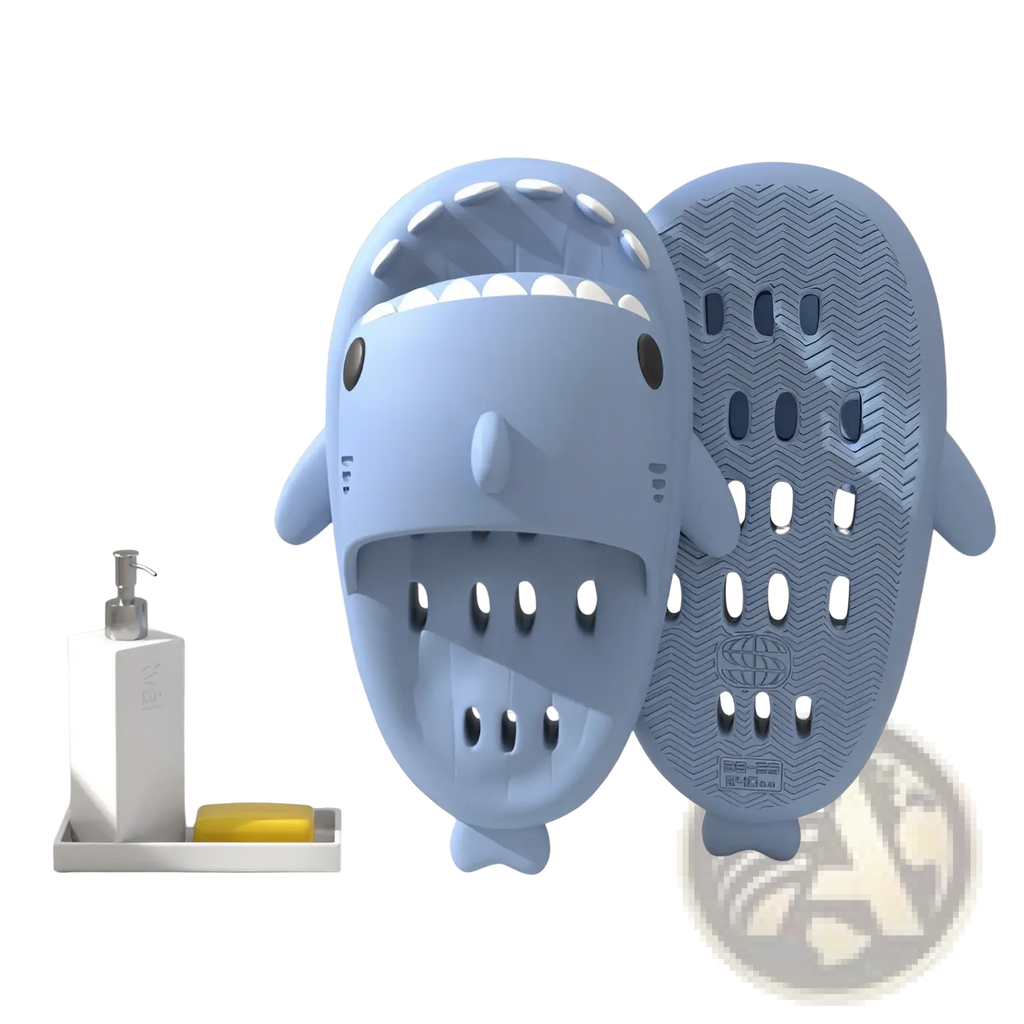 Shark Slippers Quick Dry Non Slip Shower Slides