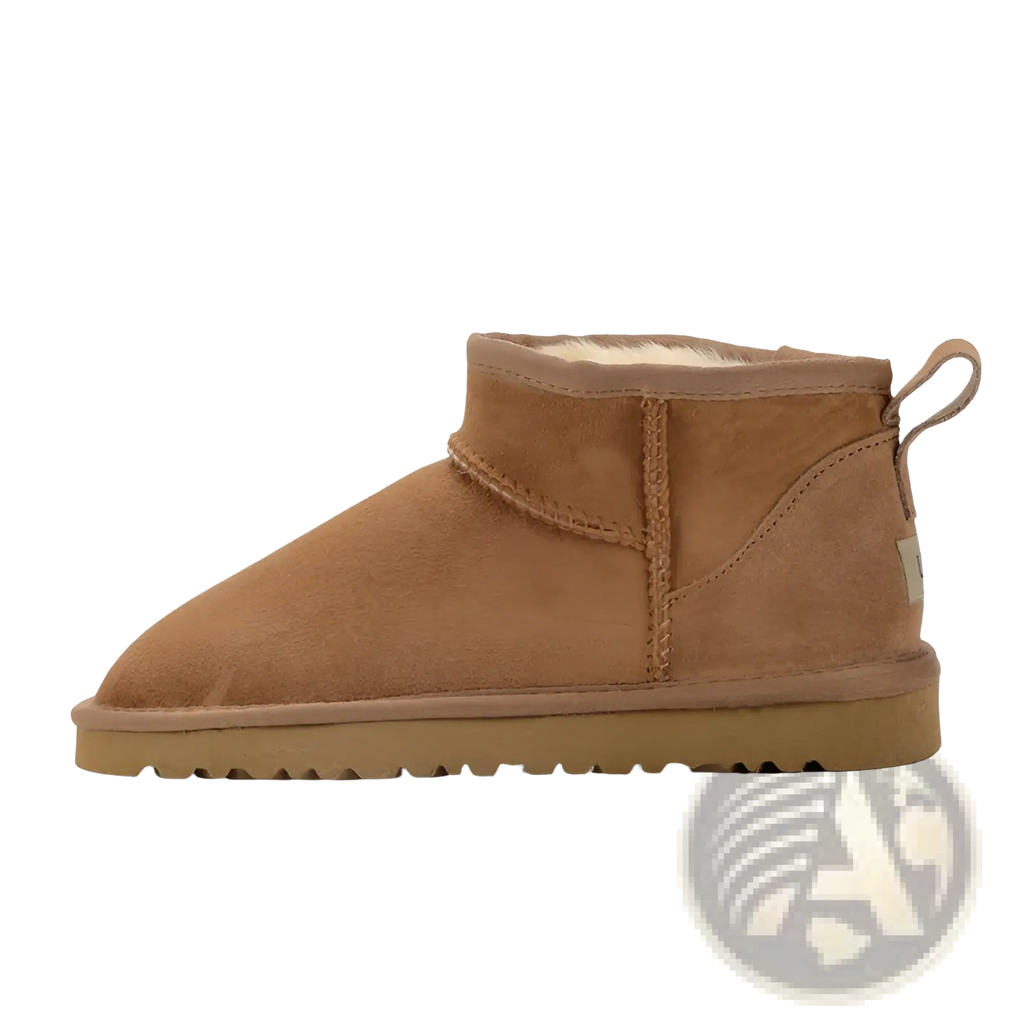 Sheepskin Mini Snow Boots Suede Leather Short Shoes