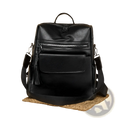 One Shoulder Cream Faux Leather Backpack 35cm