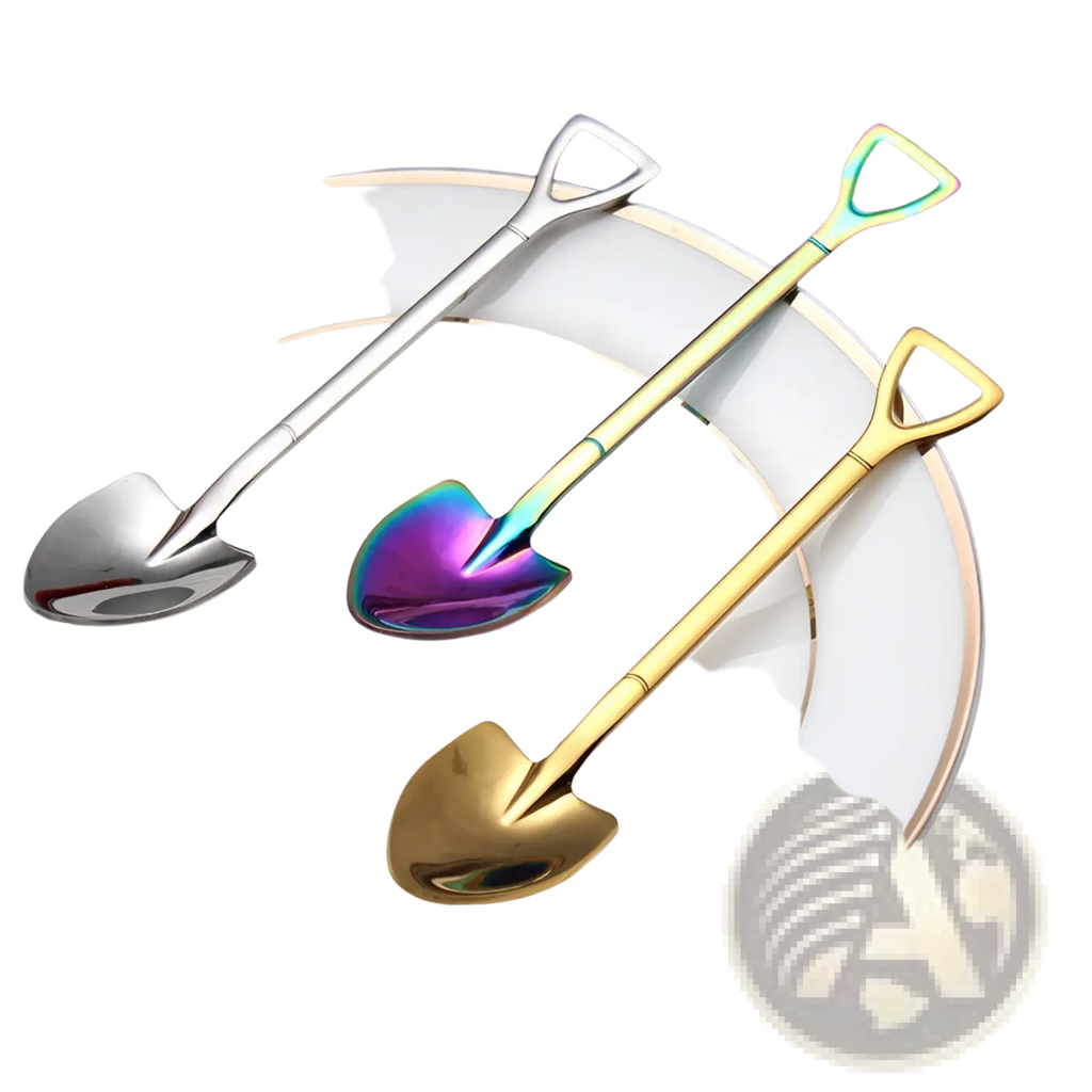 Shovel Spoon Stainless Steel Dessert Fork Set