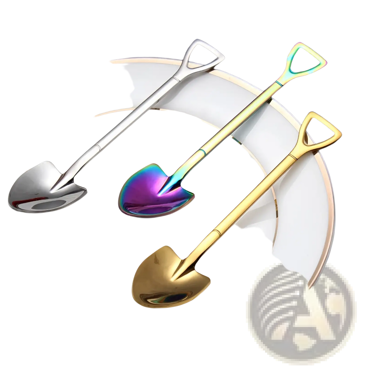 Shovel Spoon Stainless Steel Dessert Fork Set