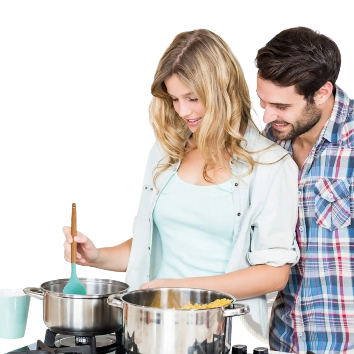 Silicone Cooking Utensil Set 11pc with Wood Handles