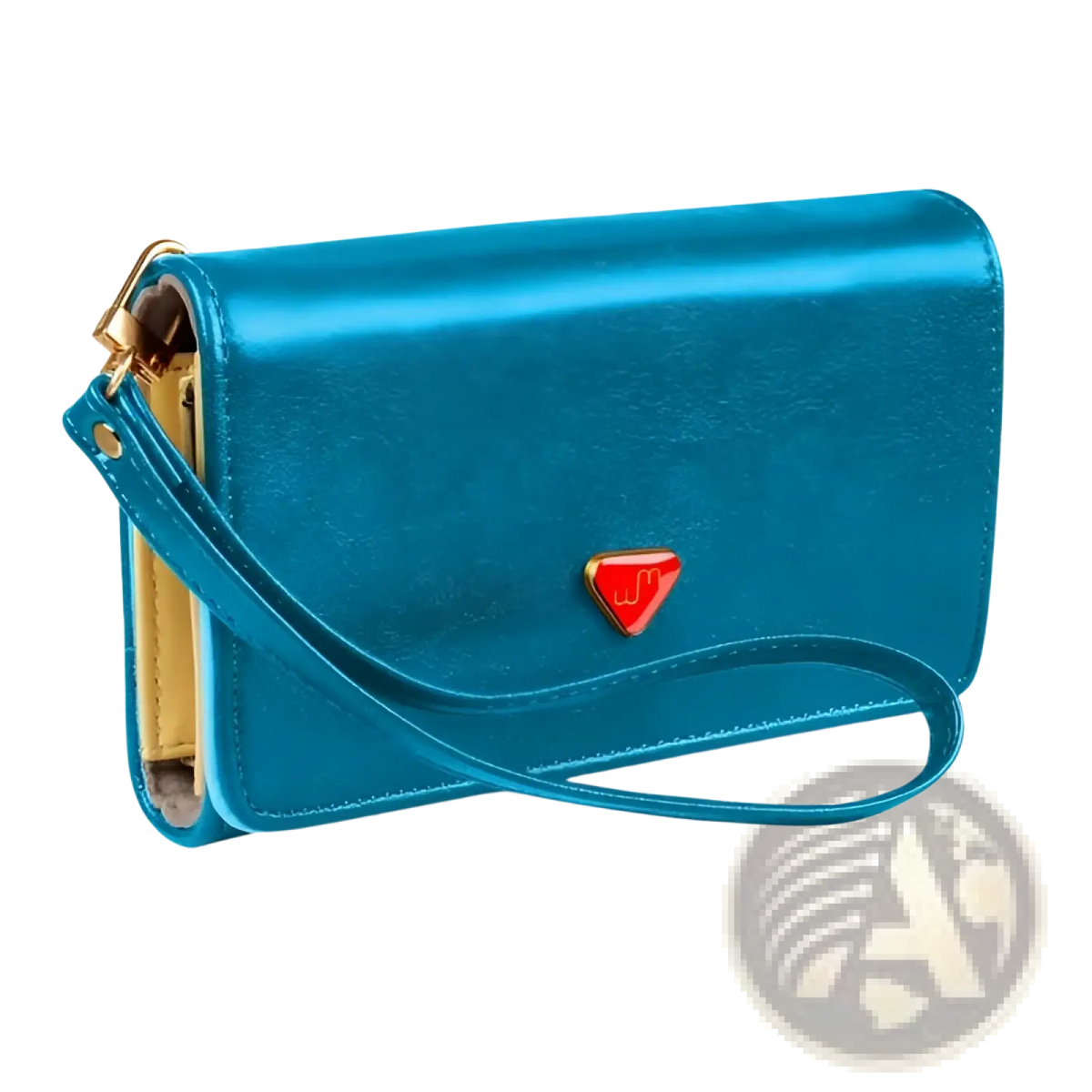 Slim Metallic Pu Leather Wristlet Wallet and Card Holder