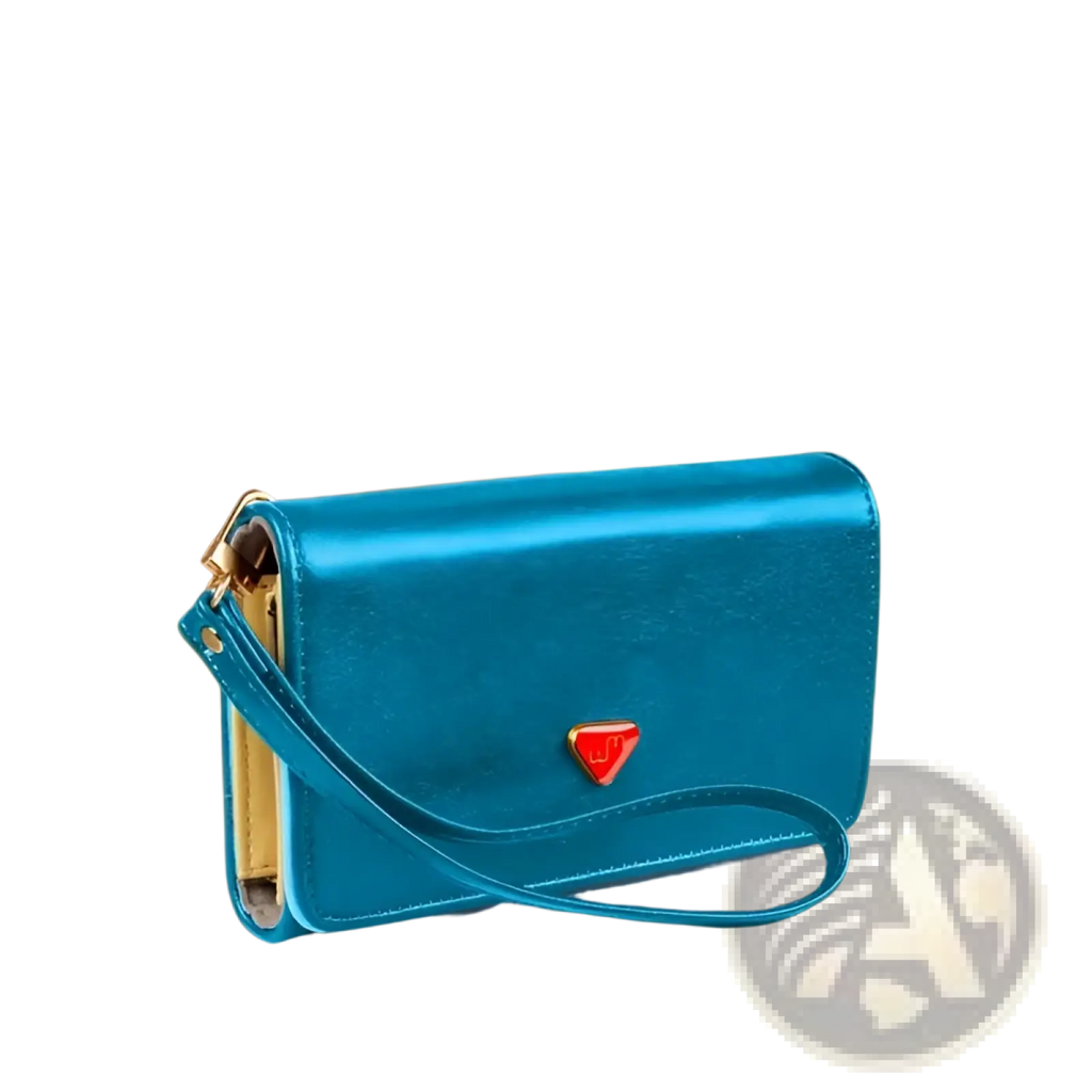 Slim Metallic Pu Leather Wristlet Wallet and Card Holder