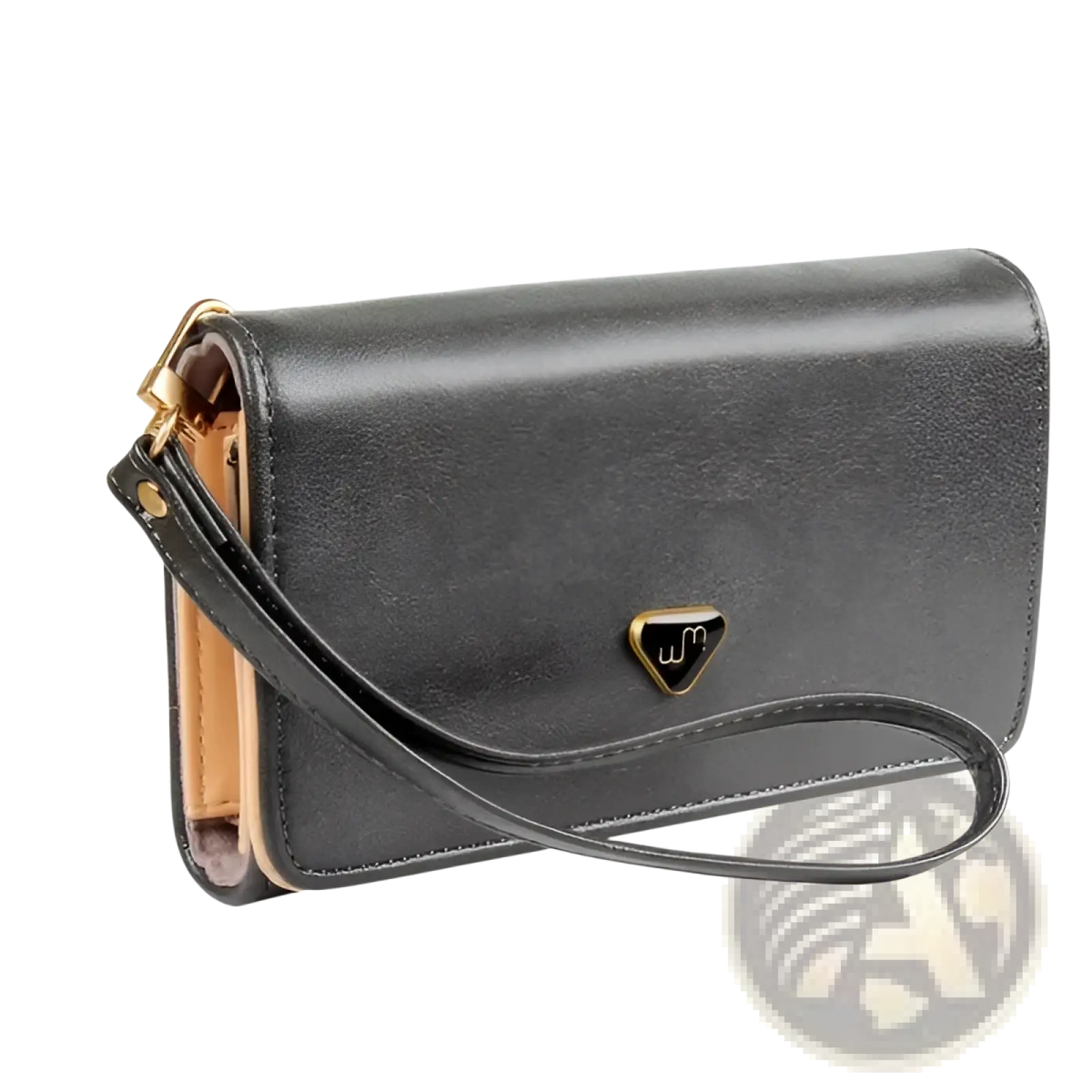 Slim Metallic Pu Leather Wristlet Wallet and Card Holder