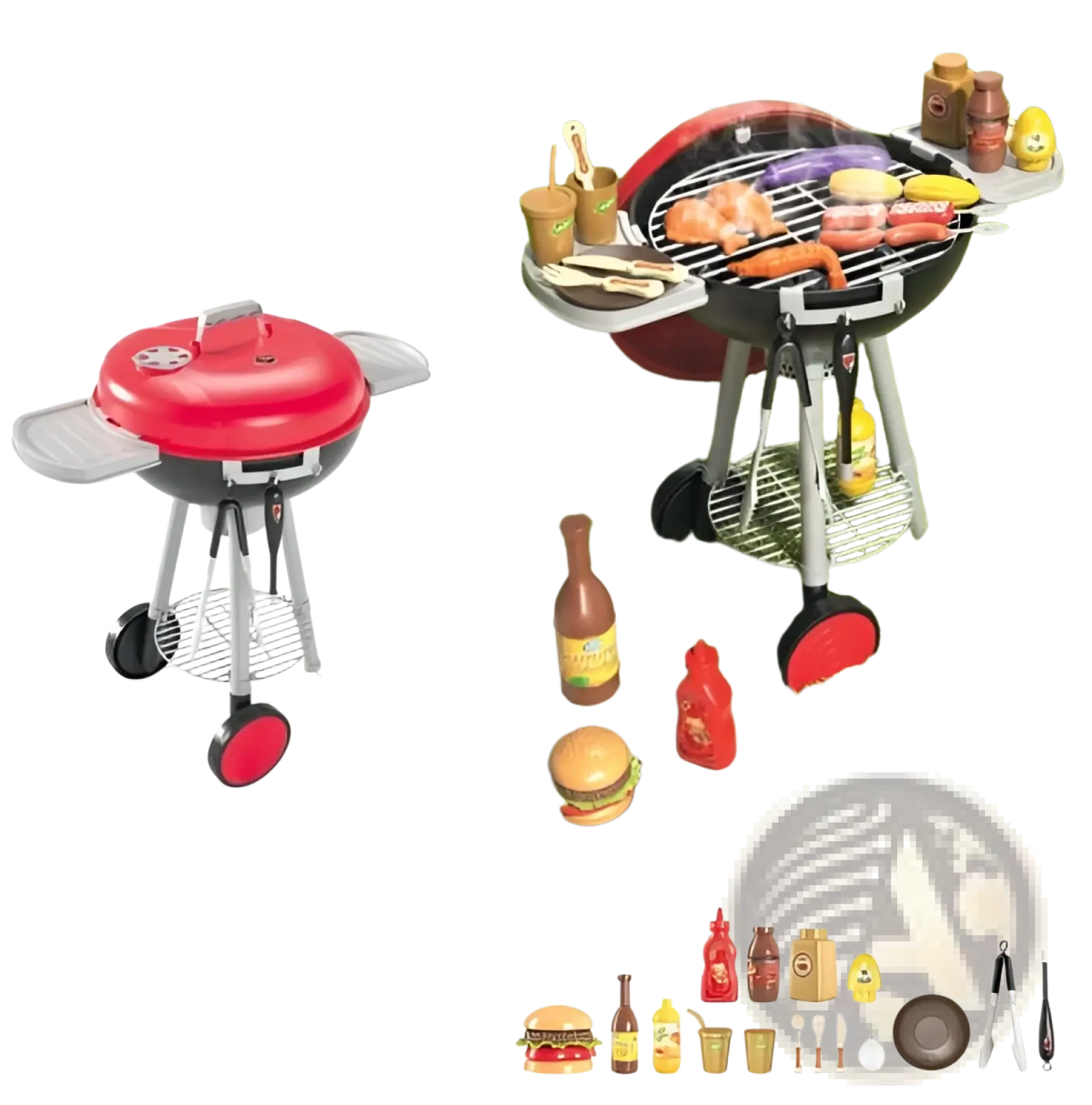 Smoking Barbecue Grill Toy with Light and Sound Ic