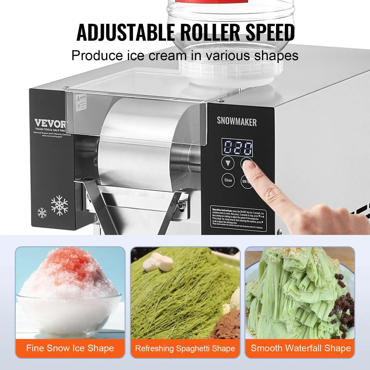 Snowflake Ice Machine 375lbs Stainless Steel Maker
