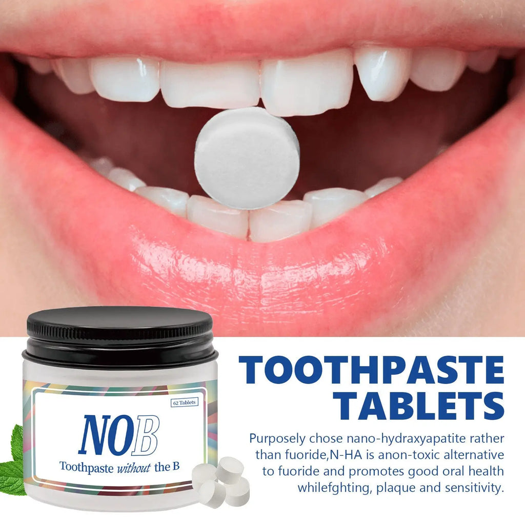 Solid Toothpaste Tablets Portable Breath Mint 62pcs