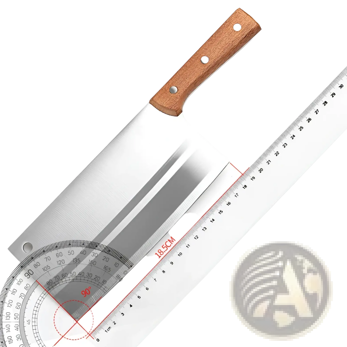 Stainless Steel Chef Knife Cleaver with Wood Handle
