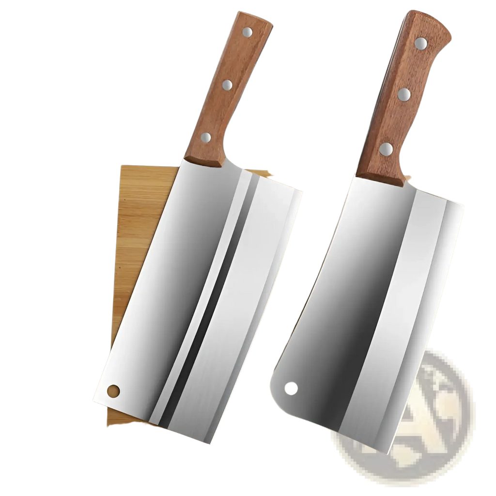 Stainless Steel Chef Knife Cleaver with Wood Handle