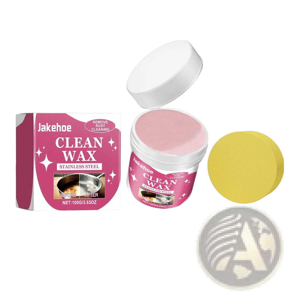 Stainless Steel Cleaning Paste with Sponge 50g