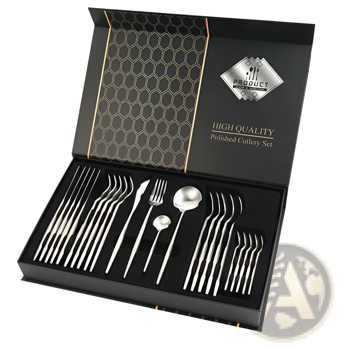 Stainless Steel Cutlery Set 24 Piece Luxury Gift Box