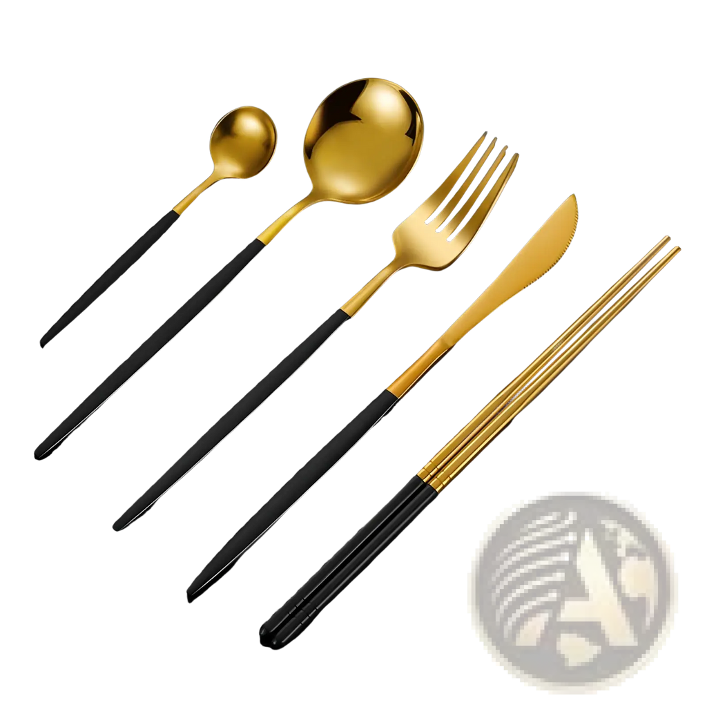 Stainless Steel Cutlery Set with Chopsticks 5pc