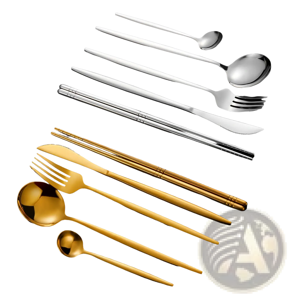 Stainless Steel Cutlery Set with Chopsticks 5pc