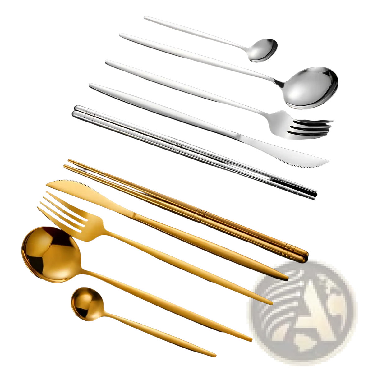 Stainless Steel Cutlery Set with Chopsticks 5pc