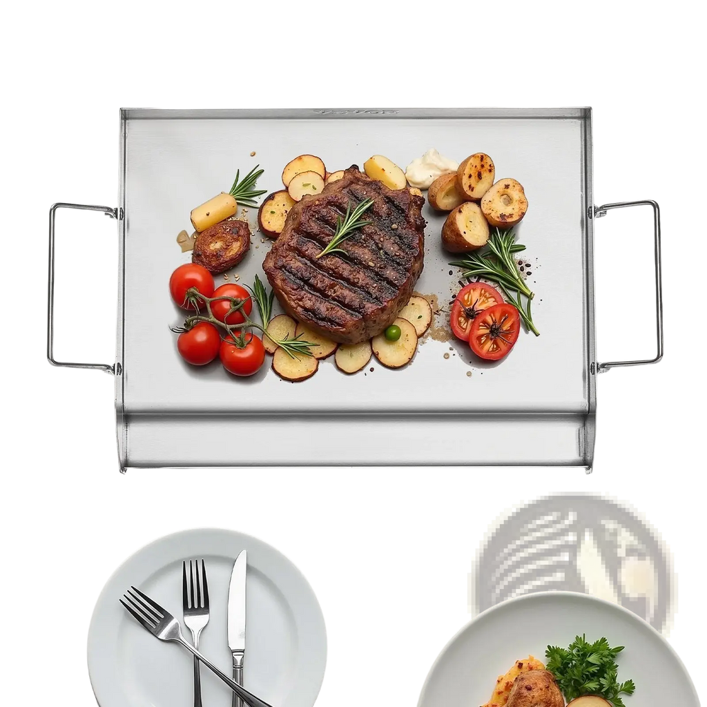Stainless Steel Flat Top Griddle Bbq Grill Pan
