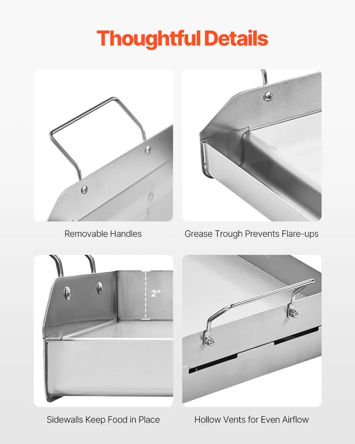 Stainless Steel Flat Top Griddle Bbq Grill Pan