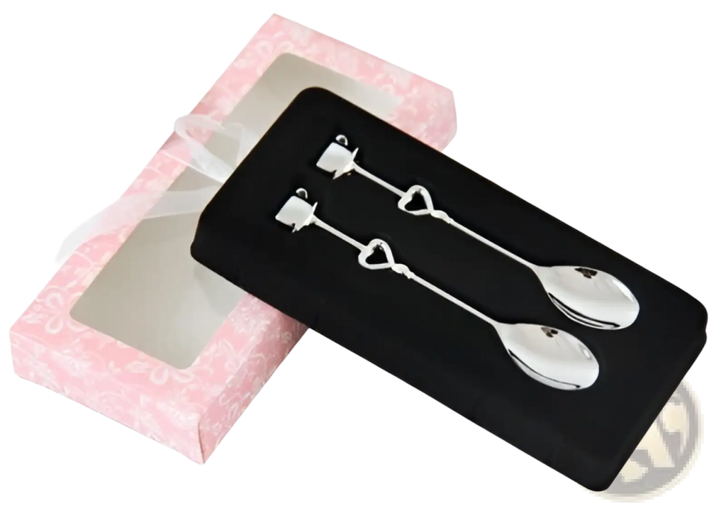 Stainless Steel Heart Coffee Spoon Gift Set