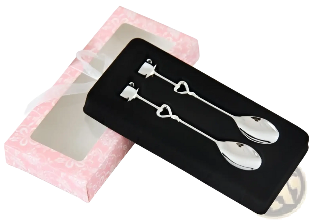 Stainless Steel Heart Coffee Spoon Gift Set