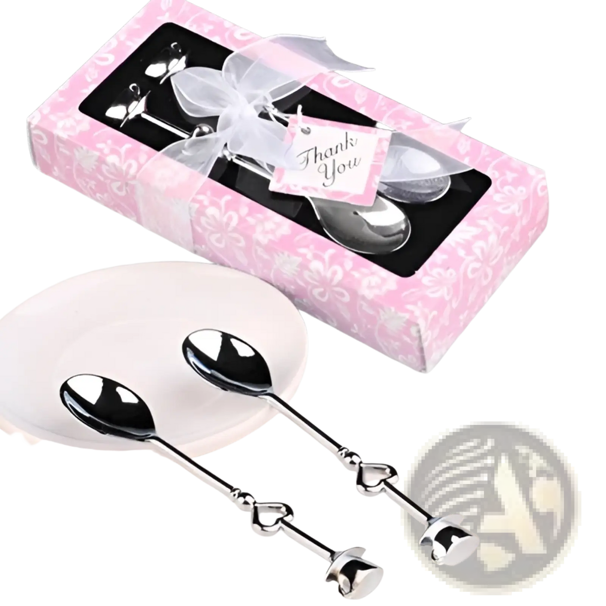 Stainless Steel Heart Coffee Spoon Gift Set