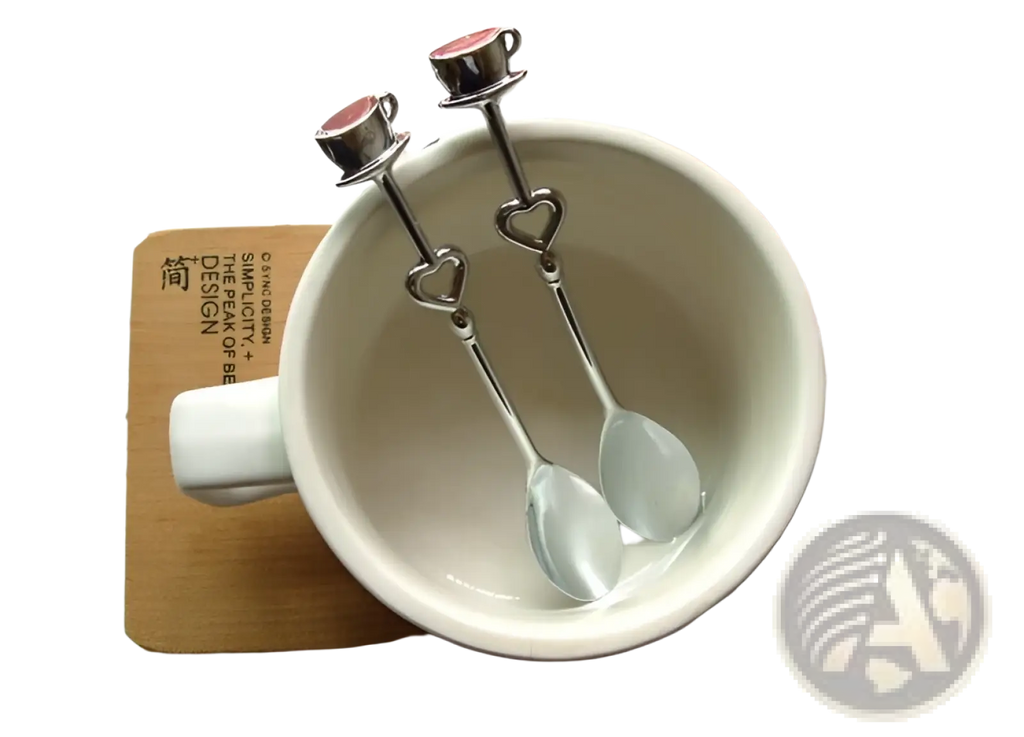 Stainless Steel Heart Coffee Spoon Gift Set