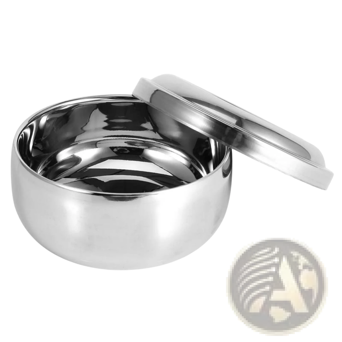 Stainless Steel Shaving Soap Bowl with Lid