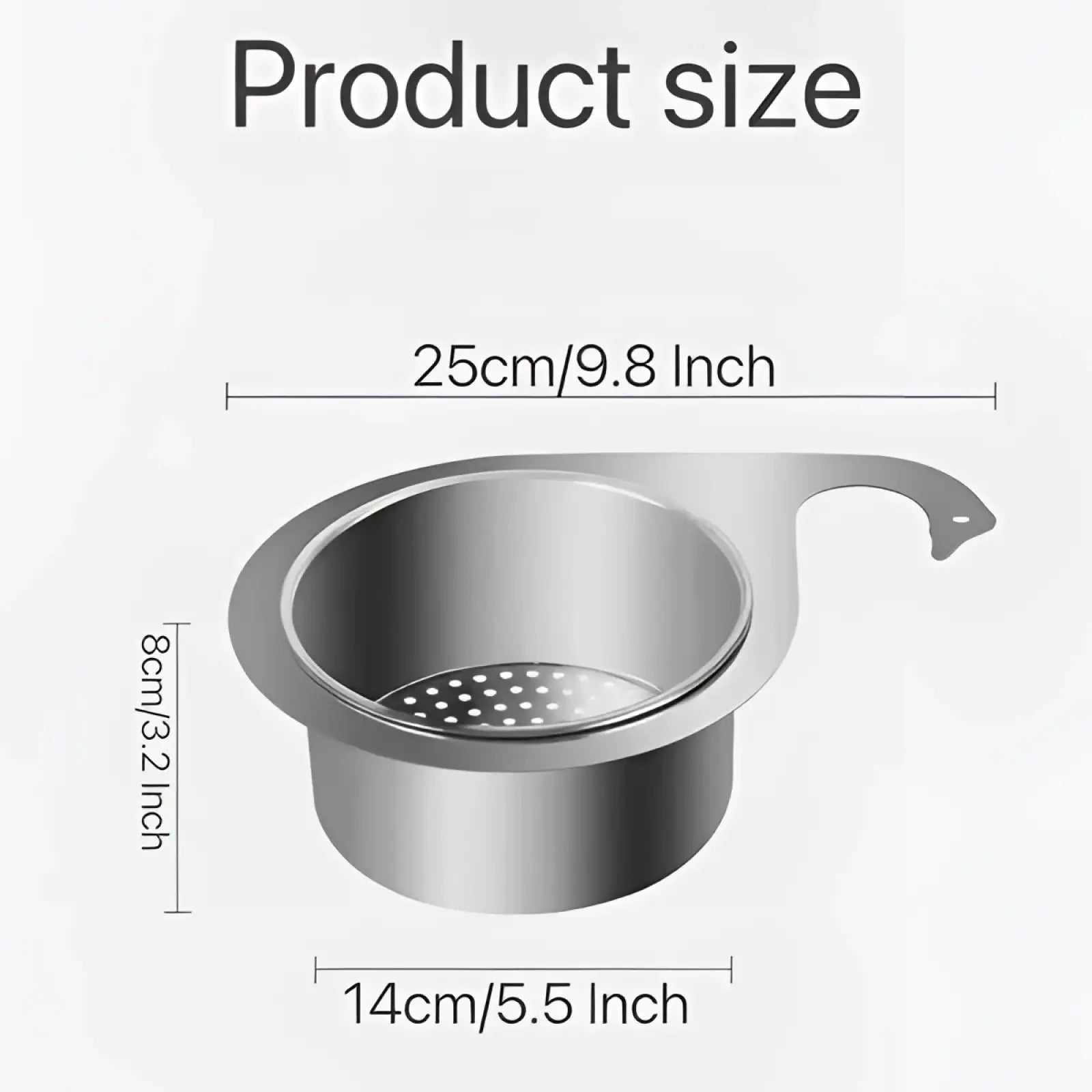 Stainless Steel Swan Sink Strainer Basket Filter
