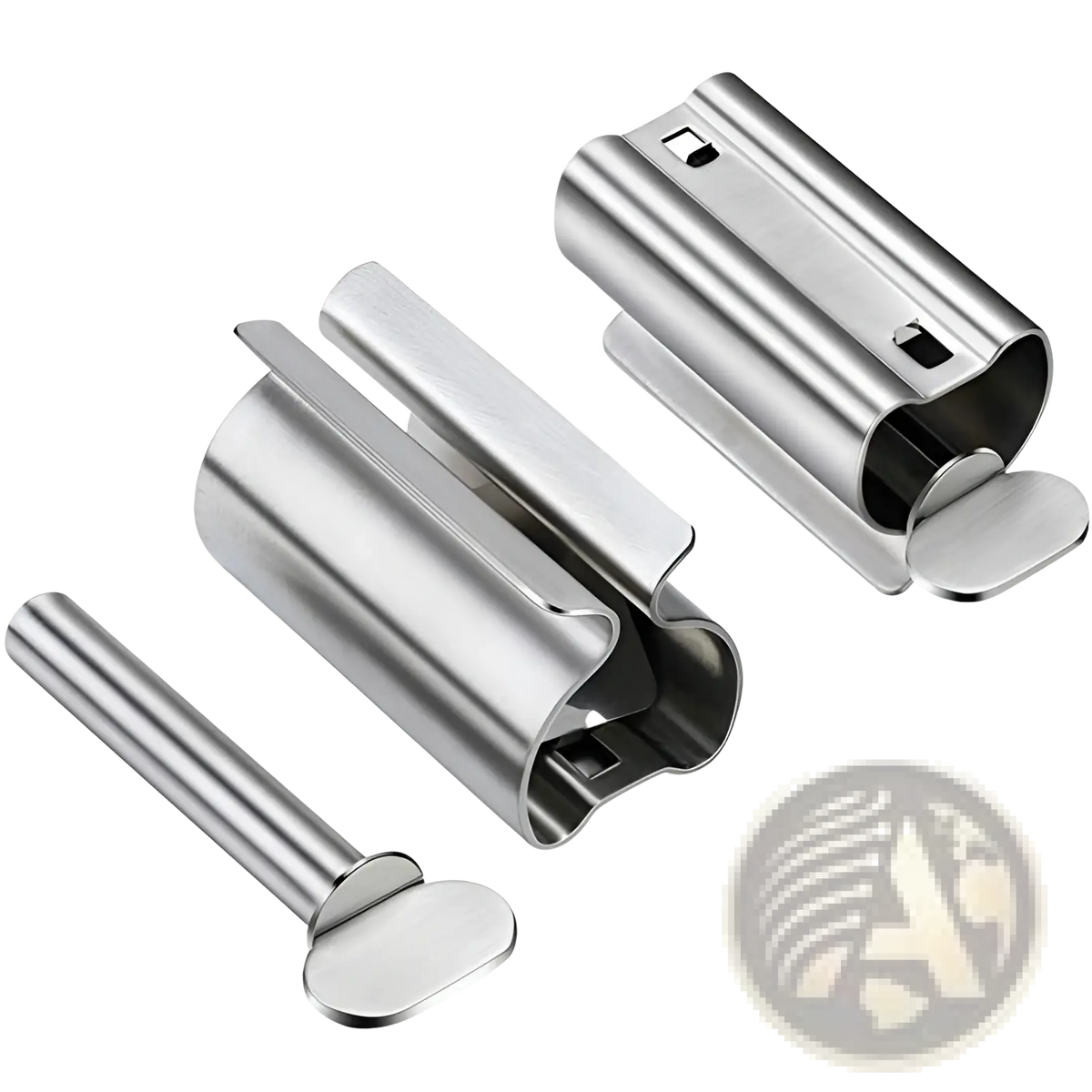 Stainless Steel Toothpaste Squeezer and Holder Set