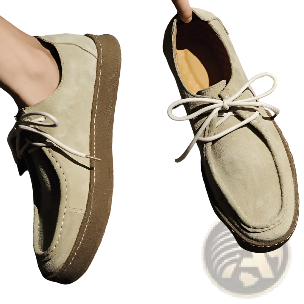 Suede British Style Casual Lace Up Leather Shoes