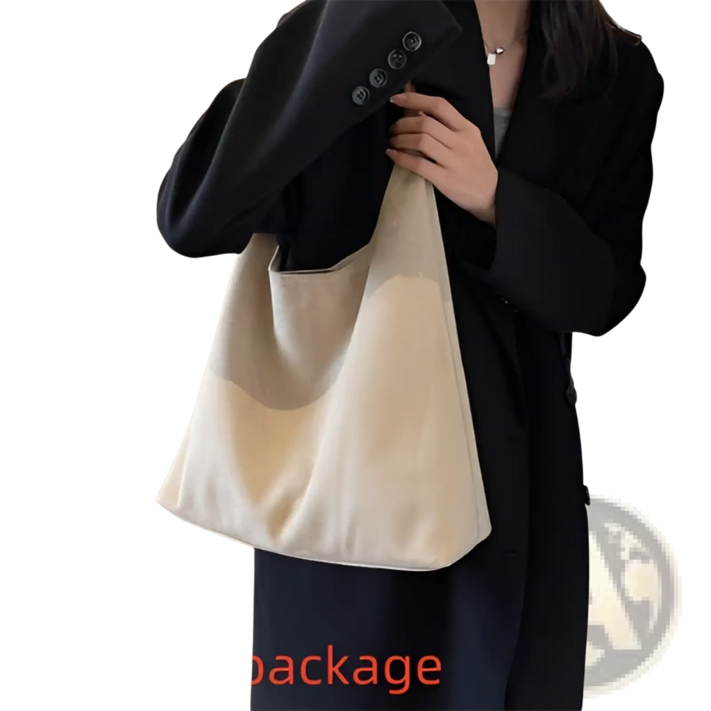 Suede Shoulder Bag Large Capacity Slouchy Tote Bag