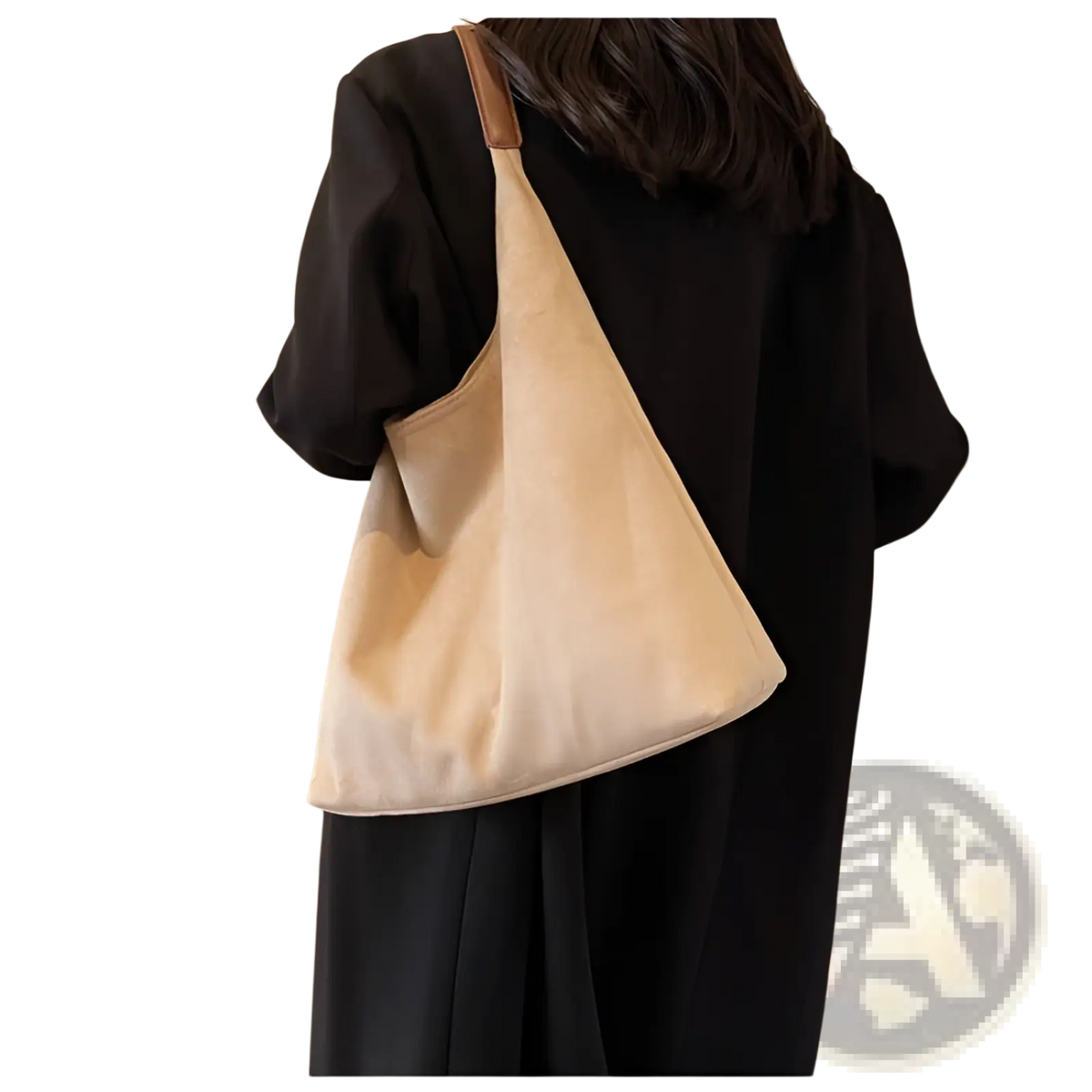 Suede Shoulder Bag Large Capacity Slouchy Tote Bag