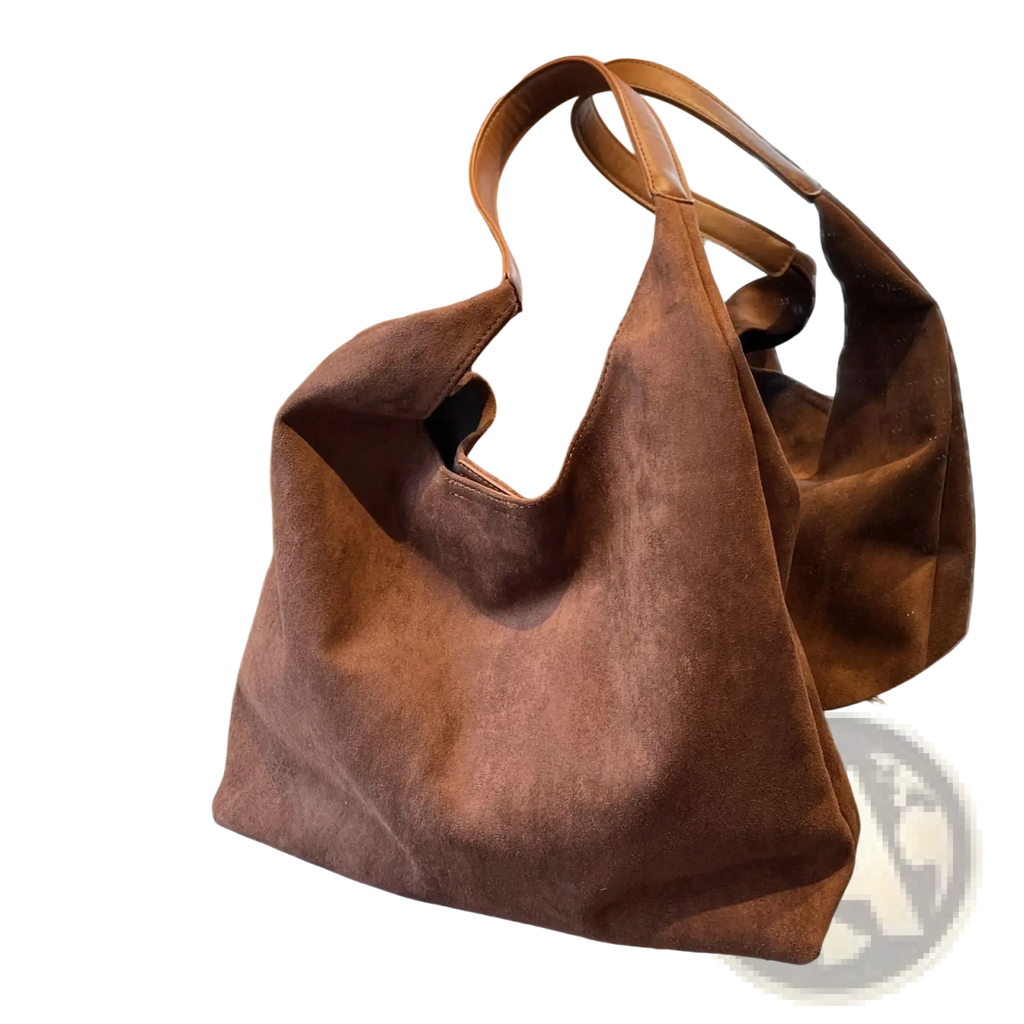 Suede Shoulder Bag Large Capacity Slouchy Tote Bag