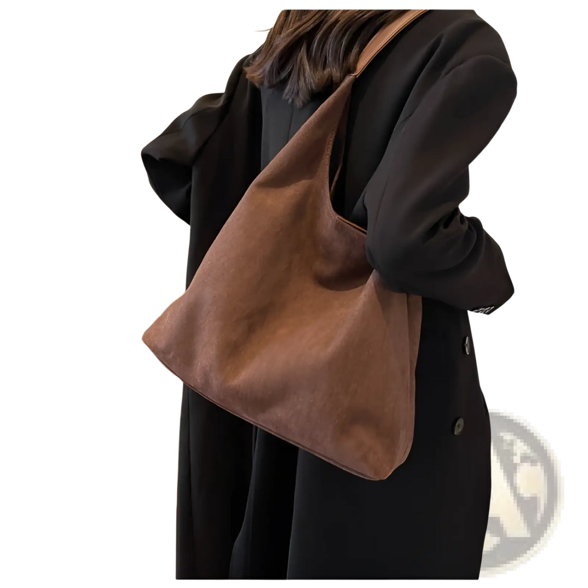 Suede Shoulder Bag Large Capacity Slouchy Tote Bag