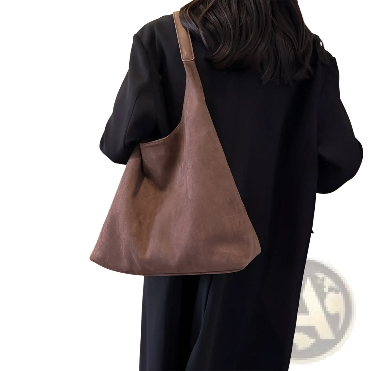 Suede Shoulder Bag Large Capacity Slouchy Tote Bag