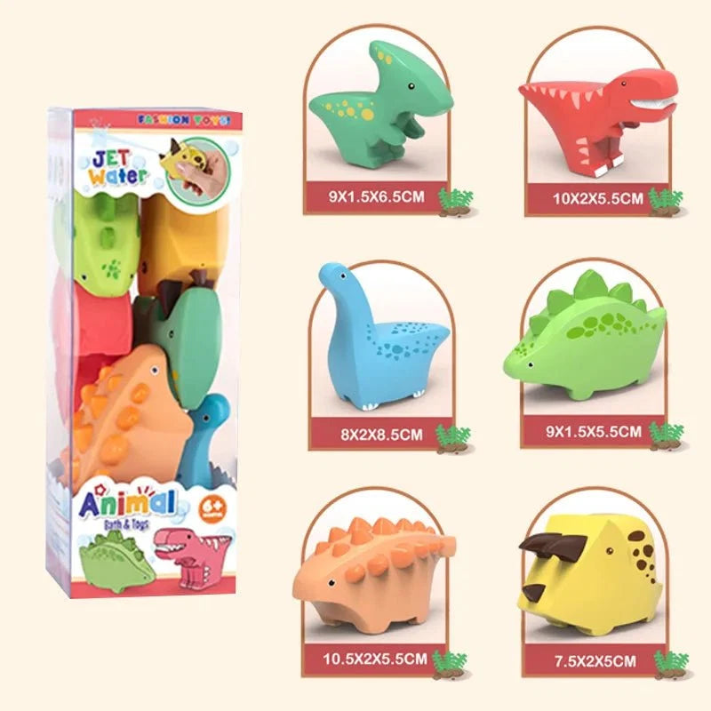 Dinosaur Squirt Bath Toys | Soft Squeeze Water Toys for Toddlers